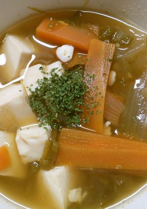 簡単♪野菜と豆腐の 和風コンソメスープ-レシピのメイン写真