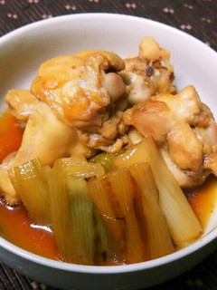 手羽元とねぎのあまから煮-レシピのメイン写真