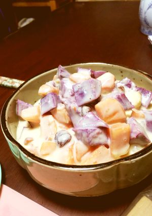 さつまいもと柿の豆乳ヨーグルトサラダ-レシピのメイン写真