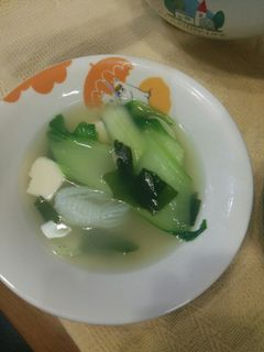 チンゲン菜 豆腐とシラタキの中華スープ-レシピのメイン写真