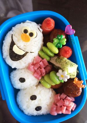 アナ雪ーオラフ弁当ー-レシピのメイン写真