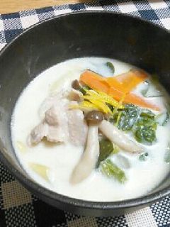 野菜たっぷり豆乳スープ♪ゆず風味♪-レシピのメイン写真