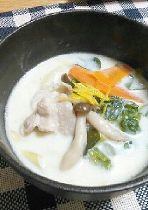 野菜たっぷり豆乳スープ♪ゆず風味♪-レシピのメイン写真