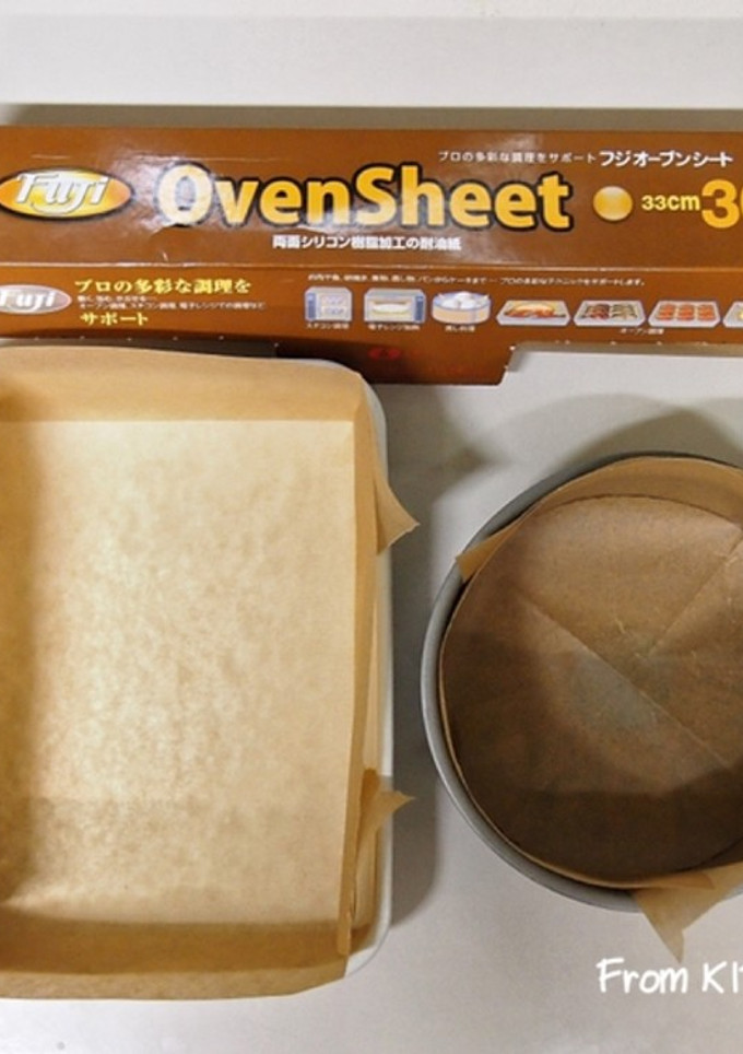 角＆丸型のクッキングシートの敷き方♫-レシピのメイン写真
