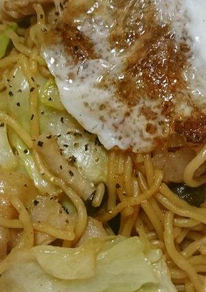 ワインに合う♪お肉たっぷりソース焼きそば-レシピのメイン写真