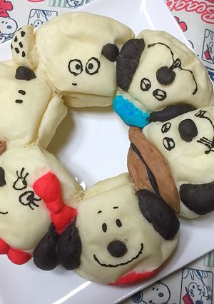 もっちり スヌーピー★米粉 ちぎりパン-レシピのメイン写真