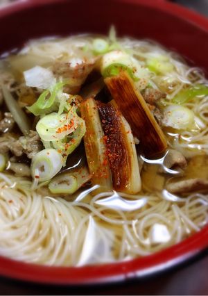 コク旨っ！焼きネギ香る♪肉ゴボウにゅう麺-レシピのメイン写真