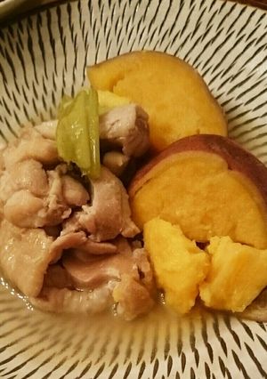 鶏肉とさつまいも、カンタン塩煮込み♪-レシピのメイン写真