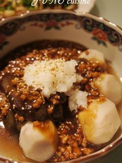 ☆里芋と茄子のそぼろ餡かけ☆-レシピのメイン写真