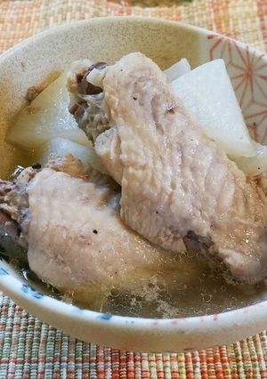 鶏手羽中＆大根♪スープ風【圧力鍋】-レシピのメイン写真