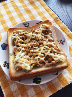 納豆トースト-レシピのメイン写真