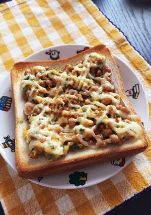 納豆トースト-レシピのメイン写真