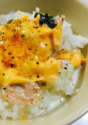 秋鮭とほうれん草のクリームリゾット-レシピのメイン写真