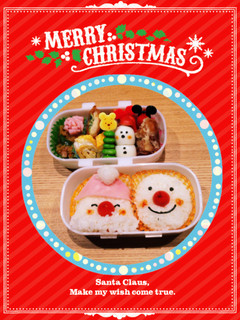 クリスマスキャラ弁簡単可愛いサンタさん-レシピのメイン写真
