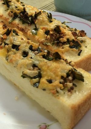 納豆ふりかけスティックオープンサンド-レシピのメイン写真