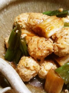 ふわふわ鶏団子と白ネギの照り焼き-レシピのメイン写真