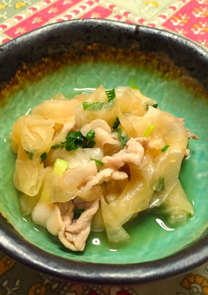 大根と豚肉のささっと煮-レシピのメイン写真