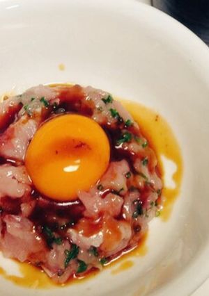 マグロの頭肉でユッケ風-レシピのメイン写真