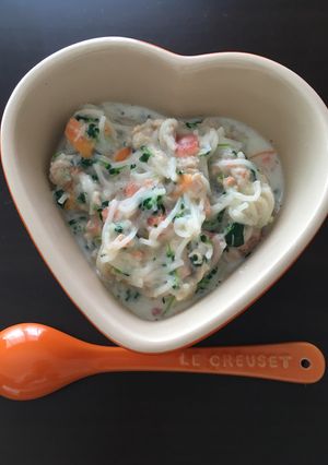 食べむら解消！離乳食ホワイトスパゲティ風-レシピのメイン写真