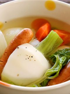 レンジでホッと。とれたてかぶのポトフ-レシピのメイン写真