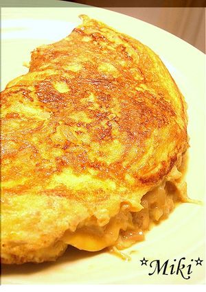なめたけ＆オニオン　じゅわわんオムレツ-レシピのメイン写真