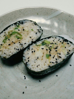 里芋の味噌炒めおにぎらず-レシピのメイン写真