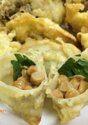 食感も楽しい♪餃子の皮で納豆の天ぷら-レシピのメイン写真