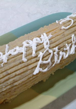 ホットケーキミックスで簡単　ロールケーキ-レシピのメイン写真