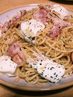 ベーコンとモッツァレラのパスタ-レシピのメイン写真