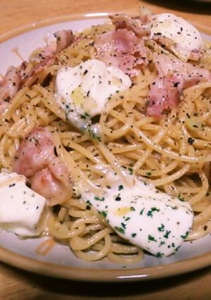 ベーコンとモッツァレラのパスタ-レシピのメイン写真