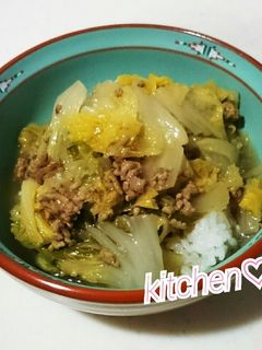 ♥白菜と豚挽き肉の中華あんかけご飯♥-レシピのメイン写真