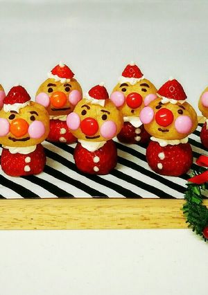 クリスマス☆アンパンマンのいちごサンタ☆-レシピのメイン写真