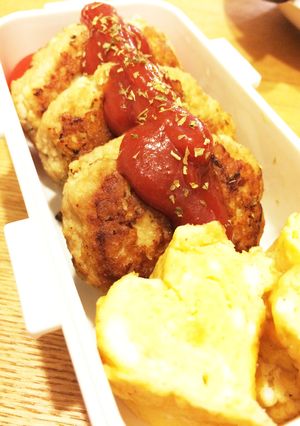 冷めても美味しい豆腐ハンバーグお弁当用！-レシピのメイン写真