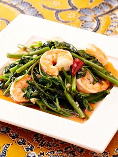 エビと青菜のエスニック風炒め-レシピのメイン写真