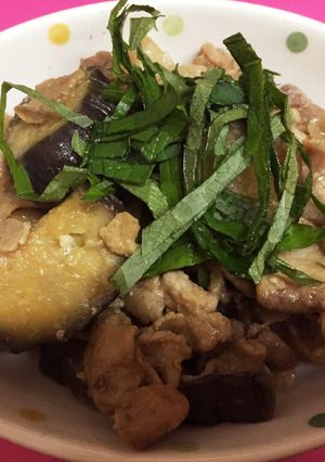 豚肉とナスの味噌炒め大葉のせ-レシピのメイン写真