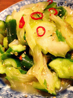 炒めセロリとたたき胡瓜の冷菜-レシピのメイン写真