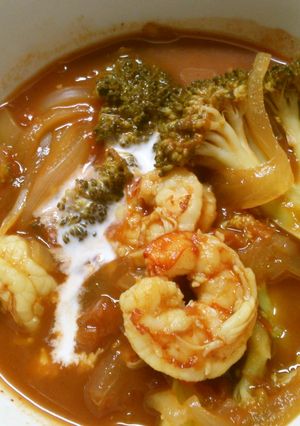簡単！ 海老とブロッコリーのトマト煮♪-レシピのメイン写真
