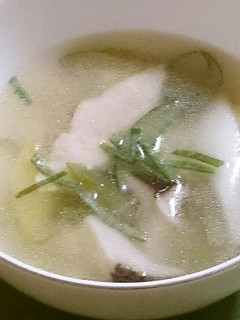 鶏胸肉と白葱・エリンギのスープ-レシピのメイン写真