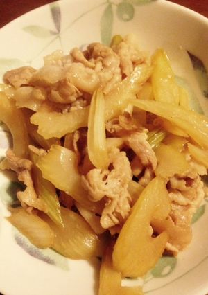 セロリと豚肉-レシピのメイン写真