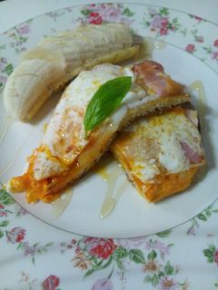 *冷凍ホットケーキでアレンジ朝食*-レシピのメイン写真