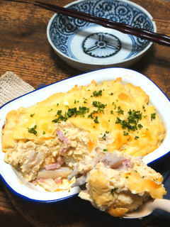 豆腐ソースとレンコンのヘルシーグラタン。-レシピのメイン写真