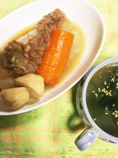 二度美味しい野菜丸ごと煮☆わかめスープ-レシピのメイン写真