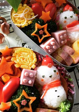 簡単♡キャラ弁♡クリスマス♡スノーマン♡-レシピのメイン写真