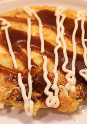 じゃがいも入り！　明太チーズお好み焼き-レシピのメイン写真