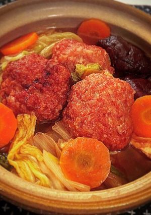 れんこん入り肉団子と白菜の中華煮♡-レシピのメイン写真