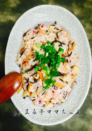 リメイク❤️ひじきの煮物DE梅ひじき炒飯-レシピのメイン写真