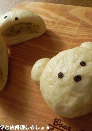 簡単ふわふわ★くまのさつまいもあんまん-レシピのメイン写真