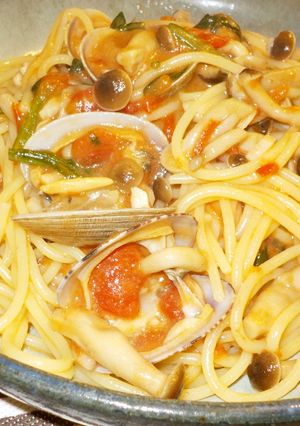 アサリとほうれん草のトマトクリームパスタ-レシピのメイン写真