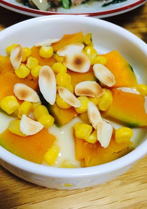 かぼちゃとコーンであったかココットカマン-レシピのメイン写真