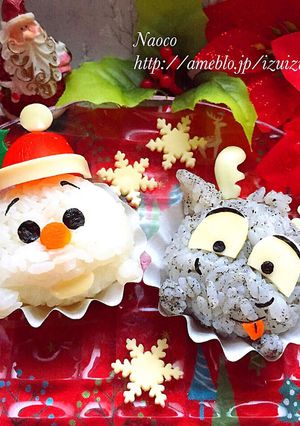 キャラ弁★ツムツム♡オラフ&スヴェン-レシピのメイン写真